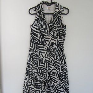 Vintage Talbots Sleeveless Animal Print Dress
